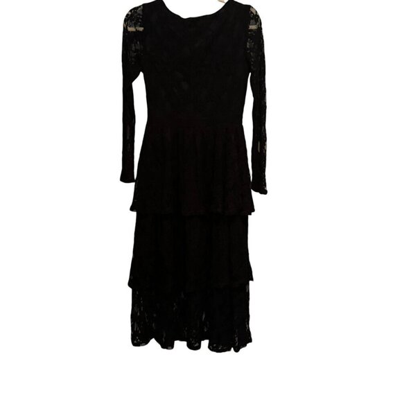 NSR Black Witchy/Goth Fairy/Romantic/Bustier Layered Lace Dress Women's Small - Picture 7 of 10